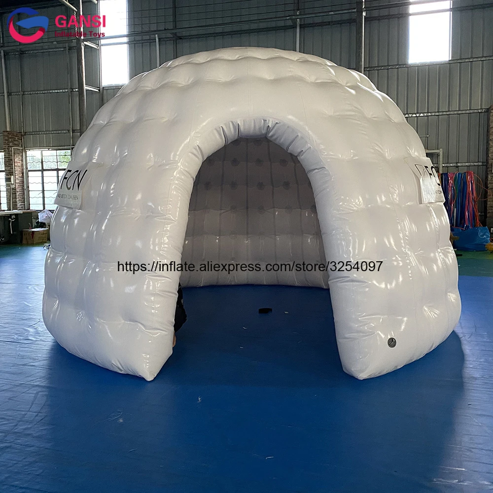 

White Inflatable Dome Tent With Camping Inflatable Igloo Round Tent For Advertising Wedding