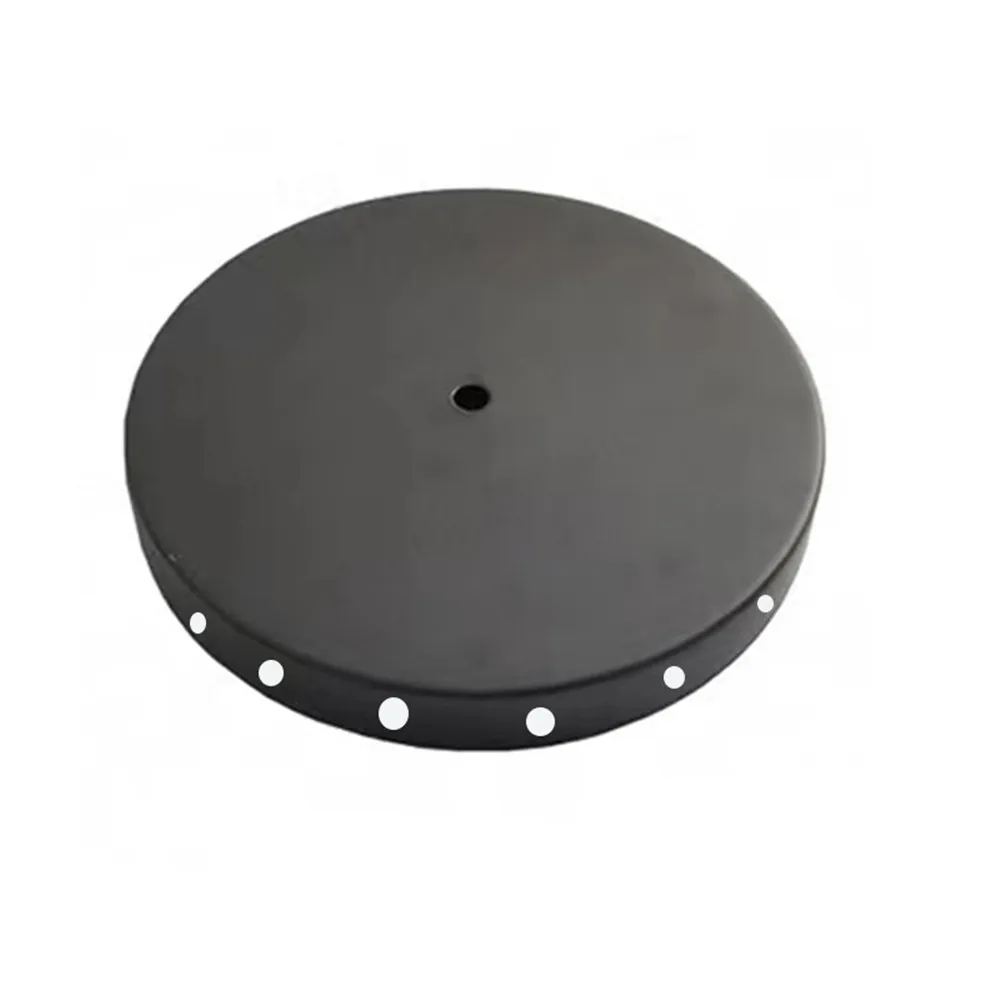 Imagem -02 - Diameter Round 15 20 25 30cm Black Ceiling Plate Base With Holes on The Side Vintage Pendant Lamp Disc Base Ceiling Canopy