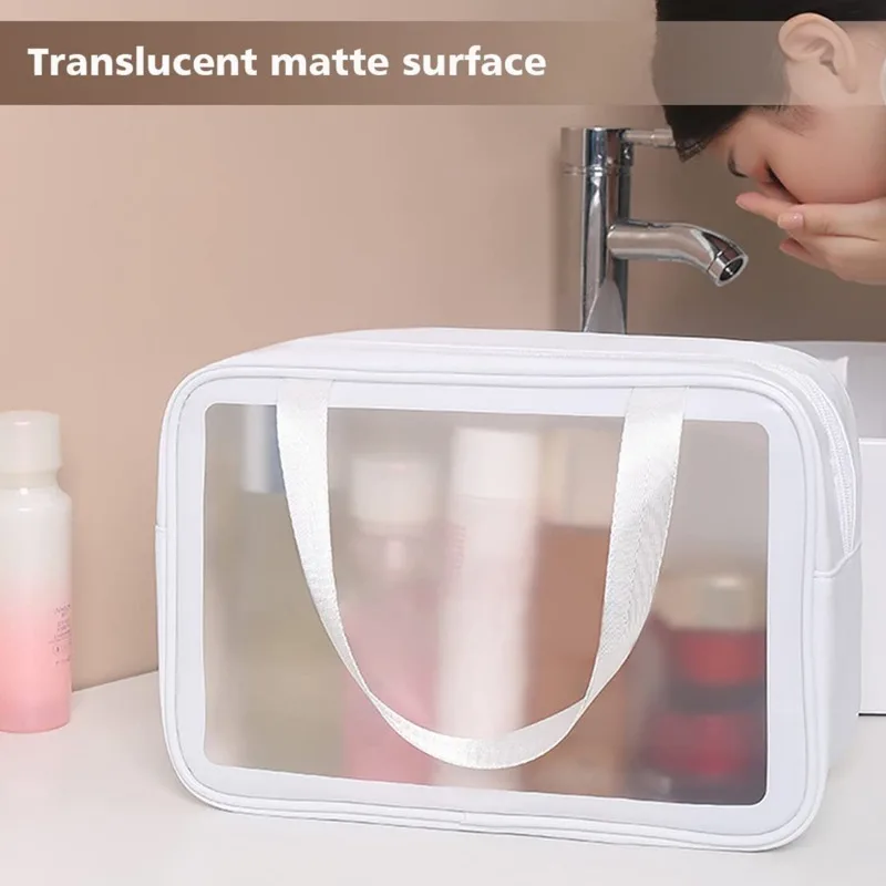 แบบพกพา Travel CLEAR Storage Bag Organizer กระเป๋ากันน้ํา Washbag เครื่องสําอางค์โปร่งใสกรณี