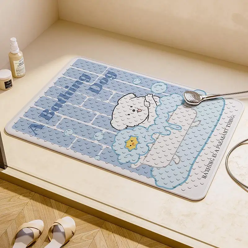 

Противоскользящий коврик для ванной из ПВХ, на присосках, для туалета и душа, детский нескользящий коврик для купания, декоративный напольный коврик для дома