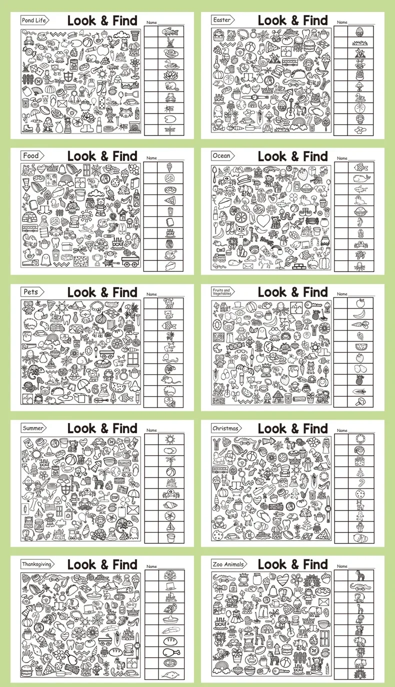 32-seitiges Mal- und Zeichenbuch für Kinder, lustige Konzentrations- und Aufmerksamkeitsübung, Aktivitätsbuch für die frühe Bildung – Detail 5