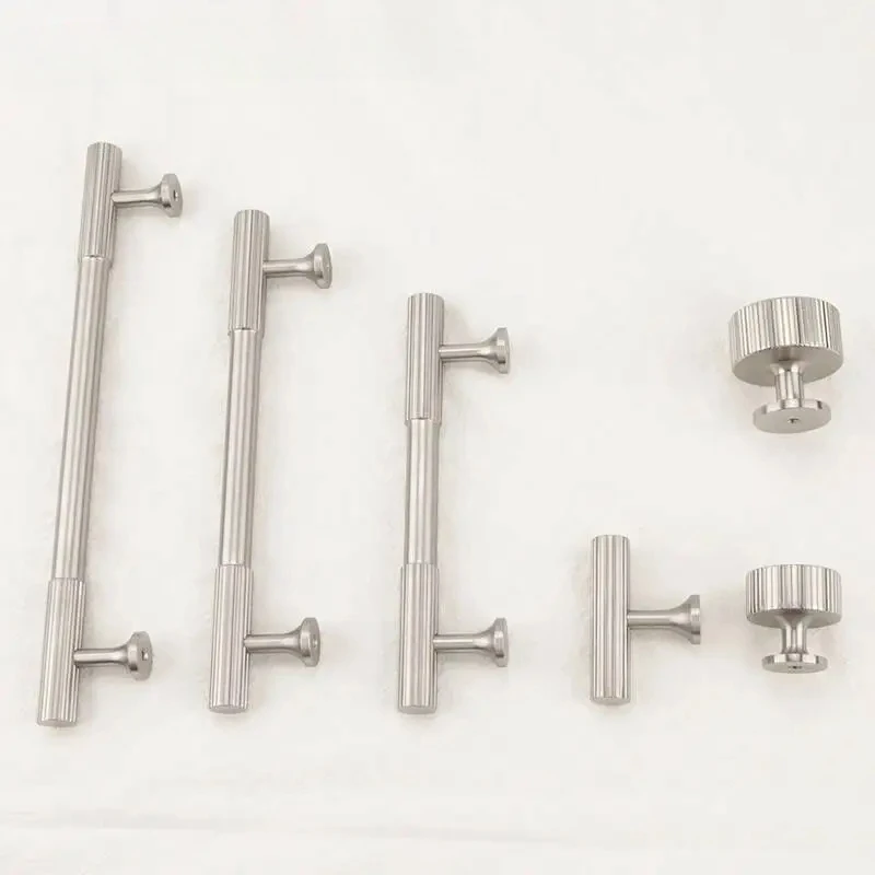 

KEDLO Европейская легкая твердая латунь с длинным вертикальным узором, винтажная ручка для ящика шкафа, никелевая матовая ручка