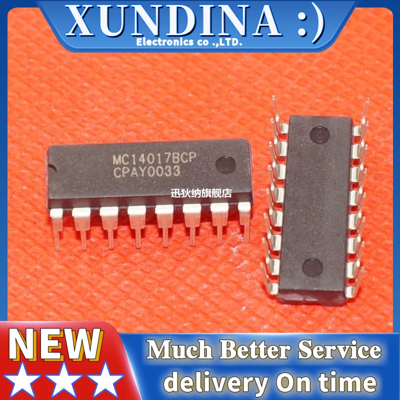 5PCS/LOT MC14017BCP MC14017 DIP16 new and original IC