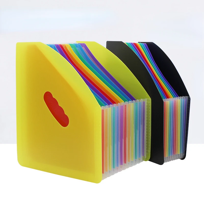 13 Layer A4 File Tray Rainbow File Folder Classification Retractable Organ Expanding Package Large Capacity Desk Organizer