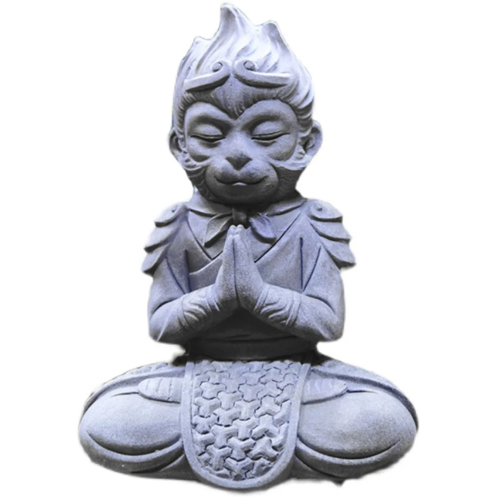 Cement Buddha Buddha Head Figure Decoration Silicone Mold Fish Tank Landscape Creative Concrete Gypsum candle Mold Silicone