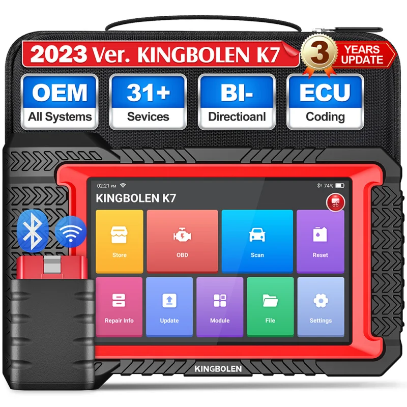 KINGBOLEN K7 OBD2 Scanner Bidirectional Diagnostic Tool 3-Year Update 28  reset Service ECU Coding All system THINKSCAN MAX 2