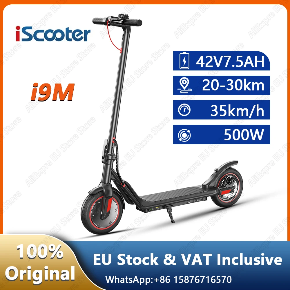 i9M EScooters 500W Motor 42V7.5Ah APP Smart Application Link Electric Kick Scooter 10-inch Wear-Resistant Tire Electric Scooter