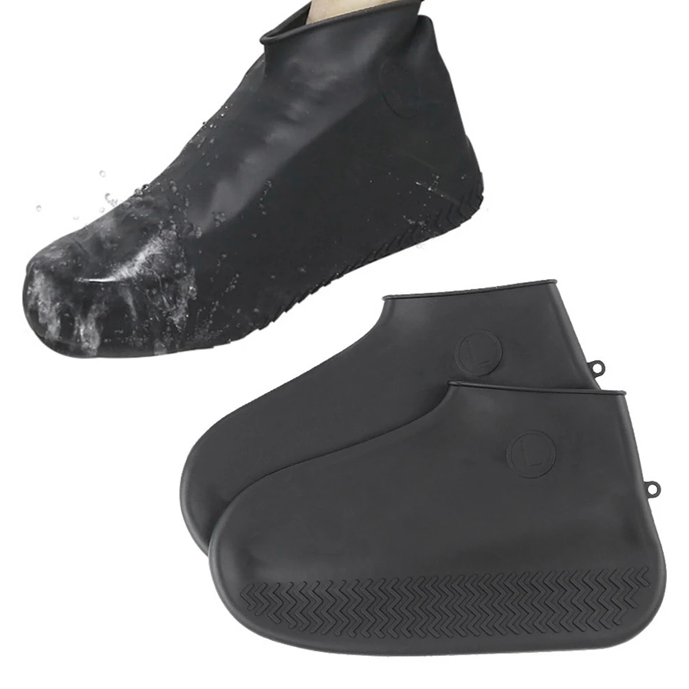 

1 Pair Waterproof Shoe Covers Silicone Rainproof Overshoes Anti-Slip Shoe Protectors Mud Snow Mudguard Covers Outdoor