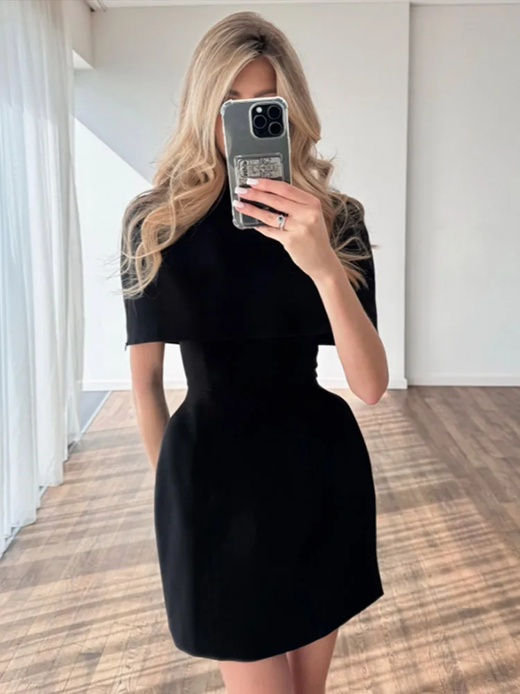 セクシーなショールドレス女性ファッションソリッドスクエアカラーウエストシンチングスリムフィットサスペンダードレスレディカジュアル通勤 Vestidos