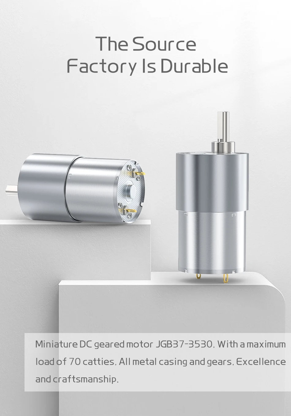 JGB37-3530 12/24V DC Getriebemotor 37mm Vollmetallgetriebe 4-1600 U/min Getriebemotor mit hohem Drehmoment und Exzenterwelle – Detail 7