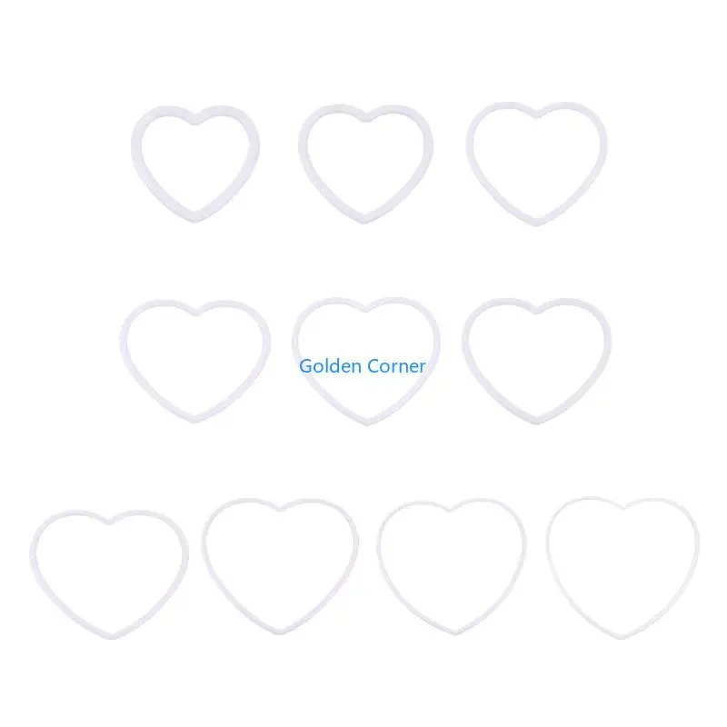 E15D Anéis plástico forma coração