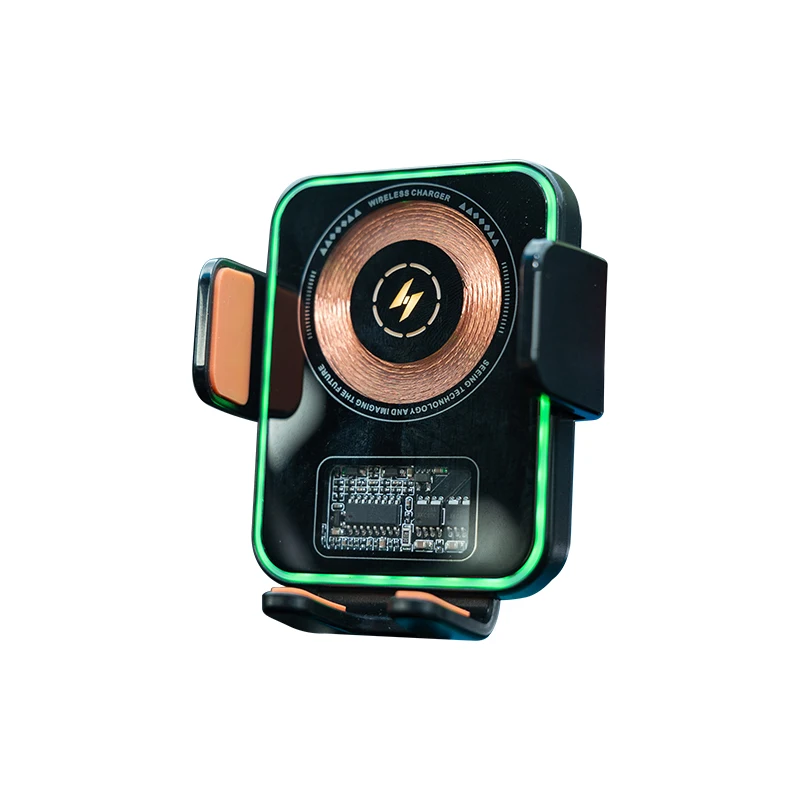 Zinc Alloy ABS 15W Type C Wireless Fast Charging Car Holder GPS Tracker Anti Lost 3-in-1 Find My Function Air Vent Mount