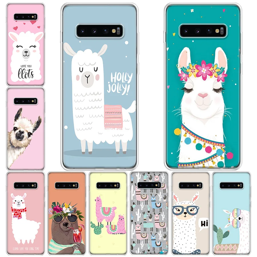 Lama Llama Alpacas Animal Phone Case For Samsung Galaxy S20 S23 FE S21 S10 Plus S24 S22 Ultra Coque S10E S9 S8 S7 Edge Cover Cap