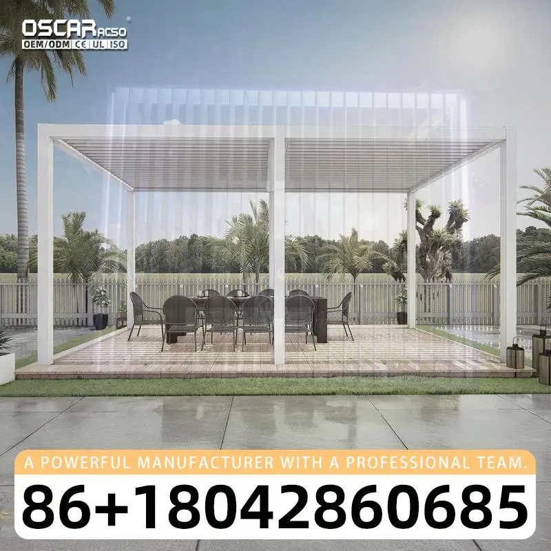 غطاء ظل خارجي للشرفة فناء مقاوم للماء مظلة فاخرة وأنيقة ومظلة لحديقة الفندق والفناء الخلفي Lo #1