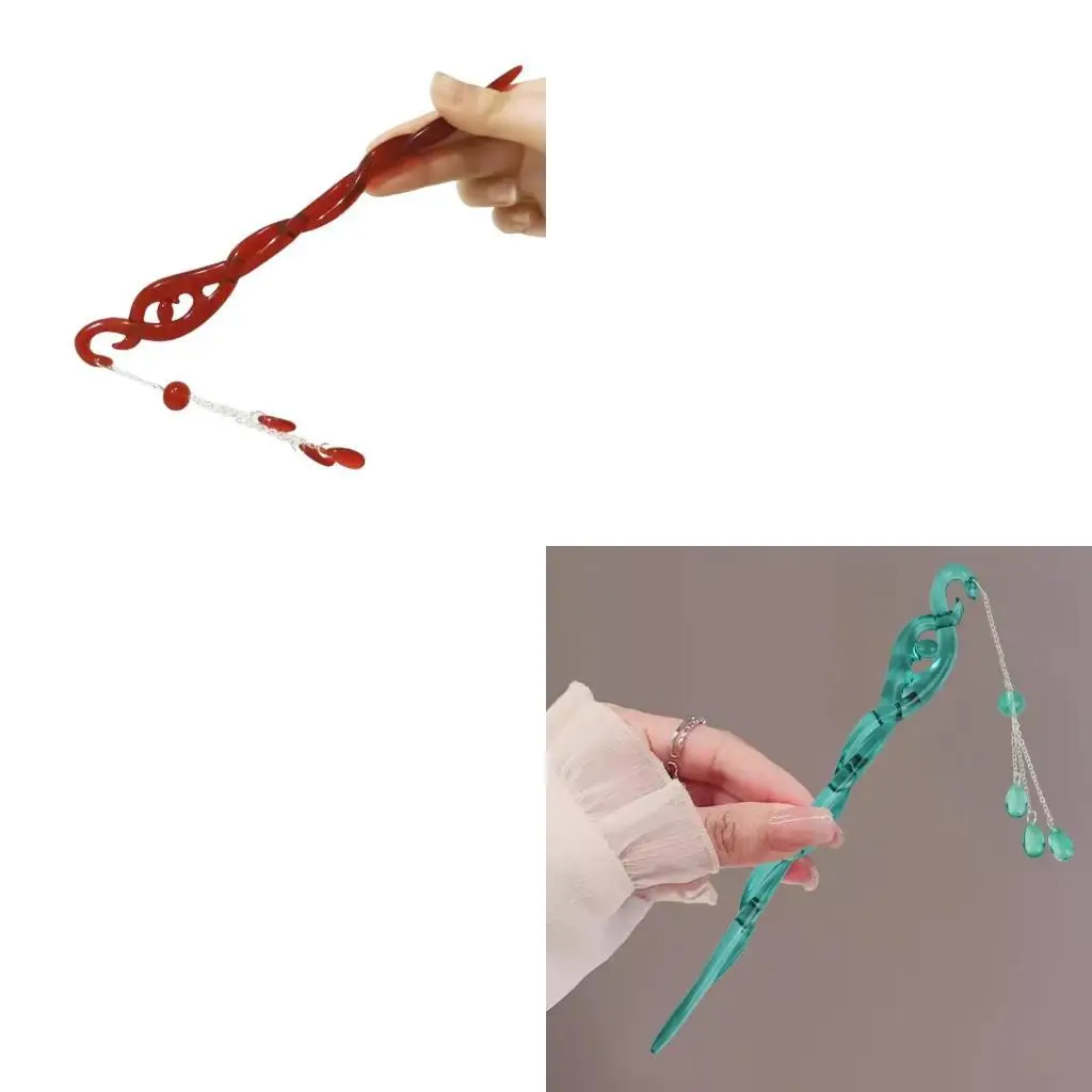 

652F антикварная палочка для волос Buyao, палочка для еды с бахромой, заколка для волос для женских украшений для волос, костюм,