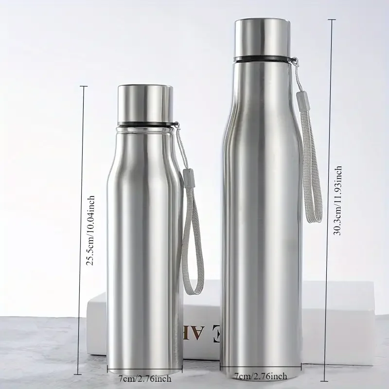 750/1000ml Portable Outdoor Water Bottle Stainless Steel Single Wall Water Bottle Leakproof Sports Gym Cup Camping Drinkware