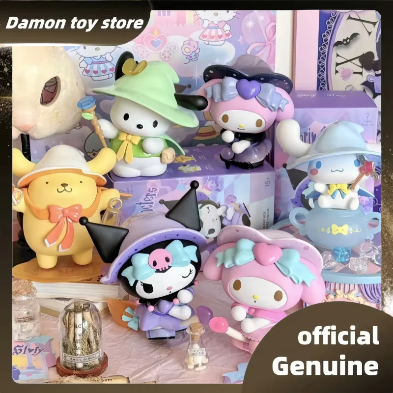 

Новые оригинальные персонажи Sanrio, серия Magic Story, слепая коробка, милые модные игрушки, модели, украшения Kuromi, загадочная коробка в подарок