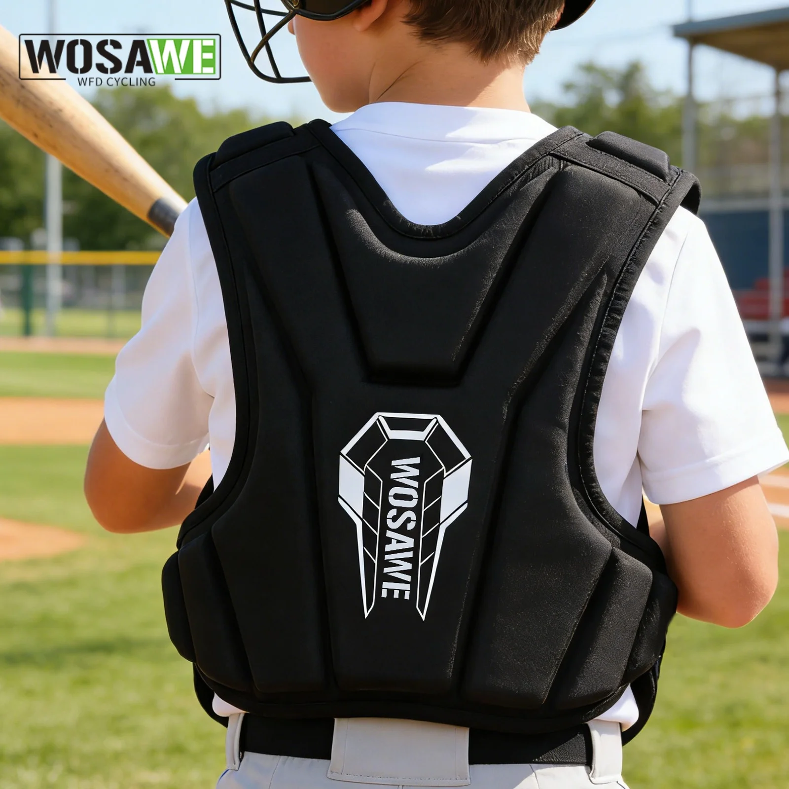 WOSAWE Baseball Sports Vest Football Vest Rib Chest For Baseball Football Breathable Vest Outdoors Adjustable Vest