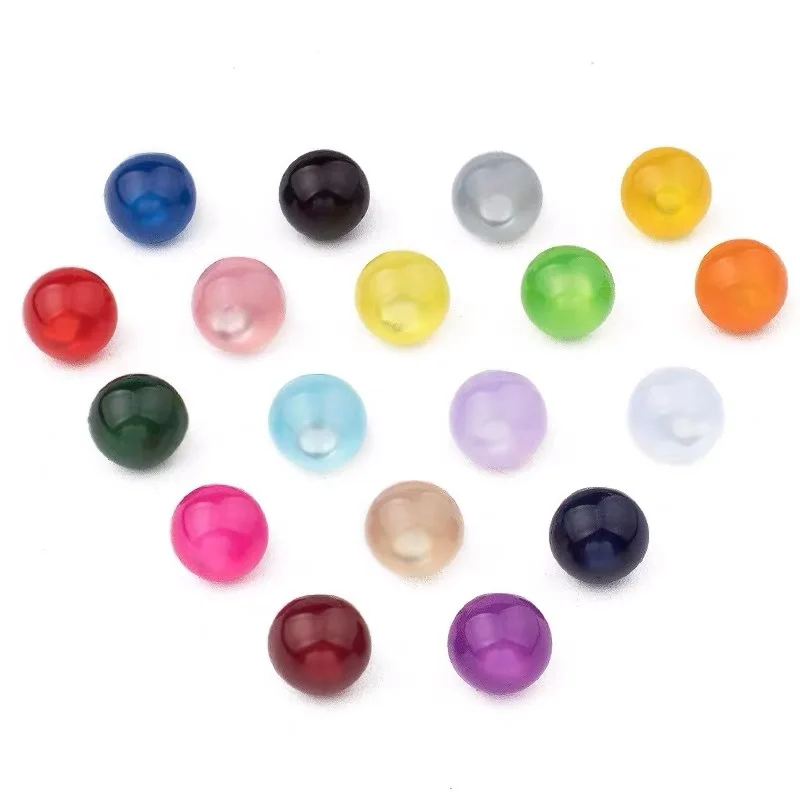 Imitation Jade Pearl Buttons 10/11.5mm Round Resin Cheongsam Buttons Sewing Scrapbooking Garment DIY Shirt Clothing Decoration