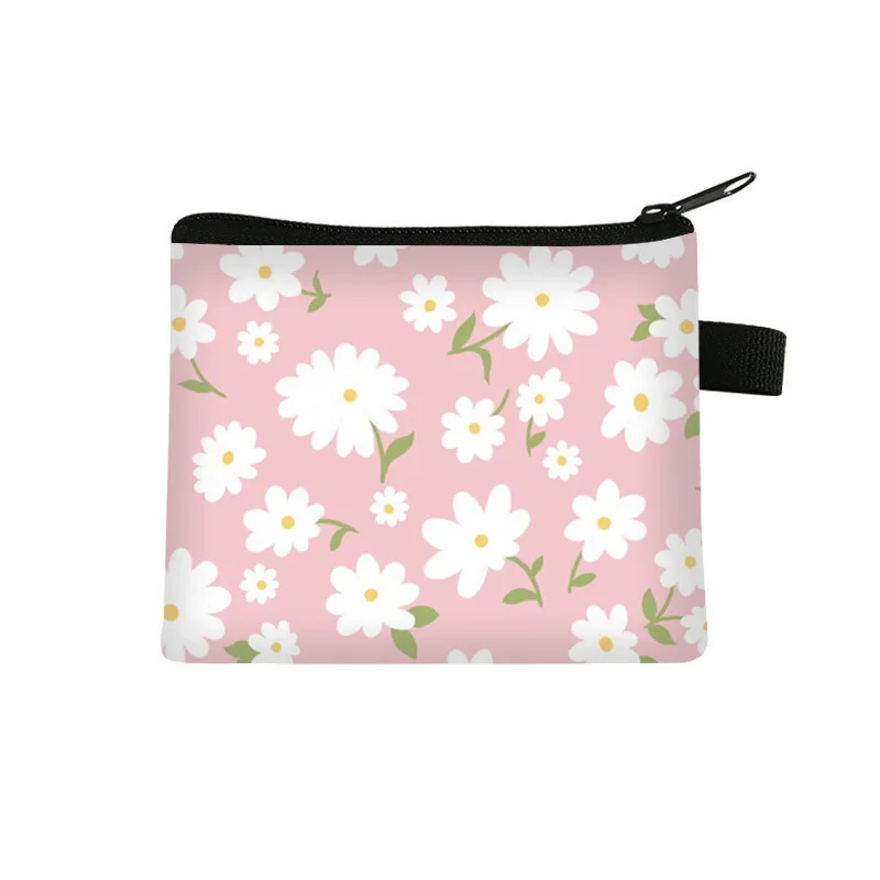 Children\'s Coin Purse Student Portable Card Bag Simple Square Fashion Polyester Short Soft Storage Bag Mini Bag Wallet Pochette