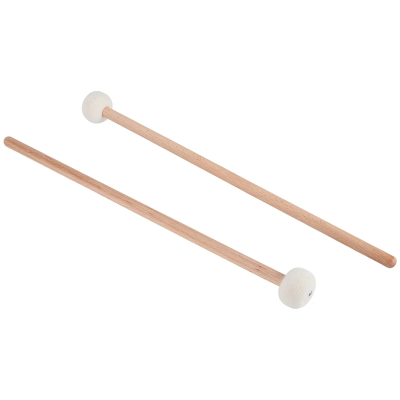 

ABKG Pro 1 Pair Felt Mallets Drumsticks Drum Sticks with Wood Handle for Percussion Instrument Accessories