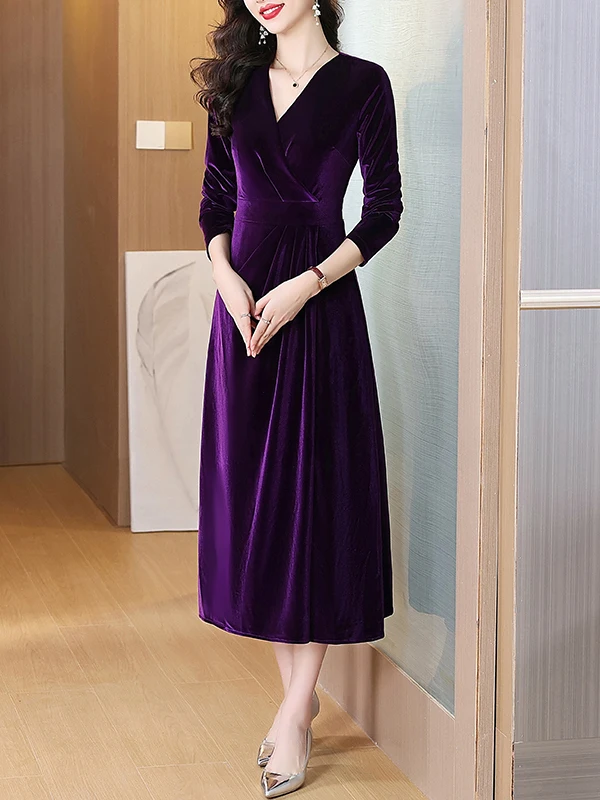 Ouro veludo longo sve dr feminino primavera outono inverno nova sle mãe ular camada base de cintura alta saia linha a