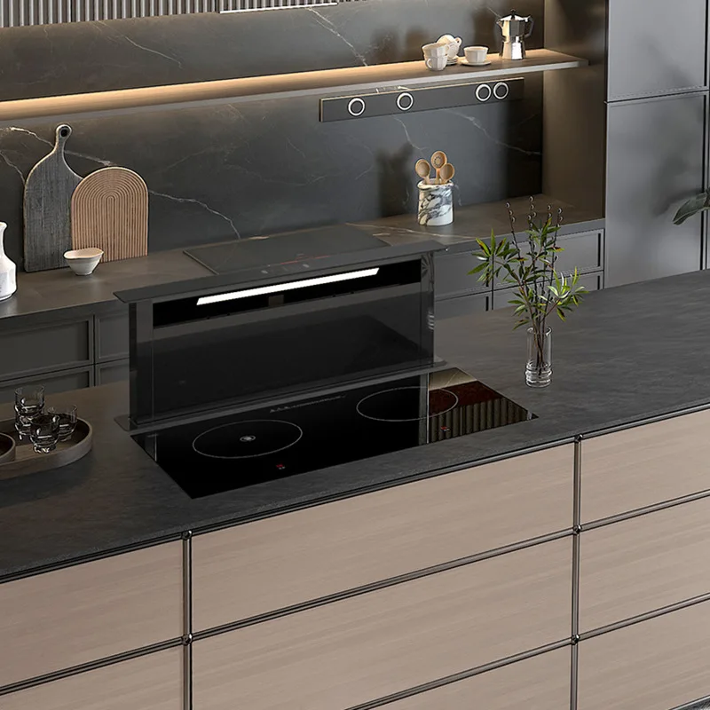 Concealed Countertop Lift Range Hood Open-Type Range Hood