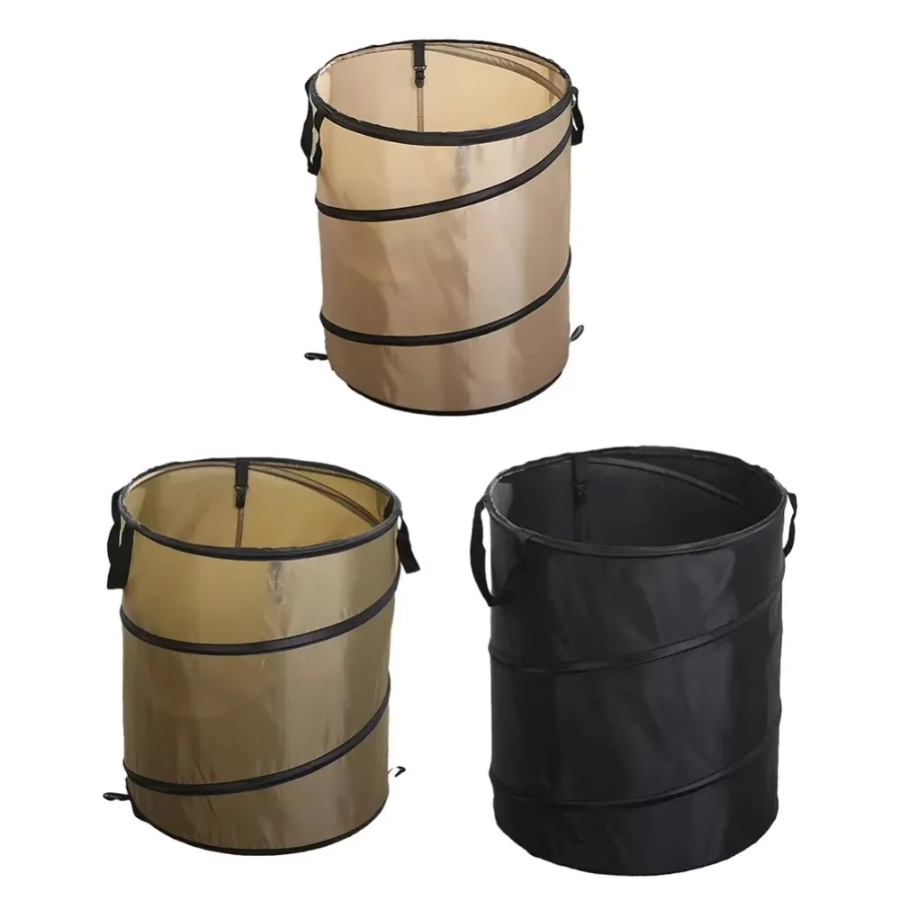 Oxford Cloth Garden Trash Can Large Capacity Foldable Fallen Leaves Storage Bin Folding Portable Dirty Clothe Basket Yard