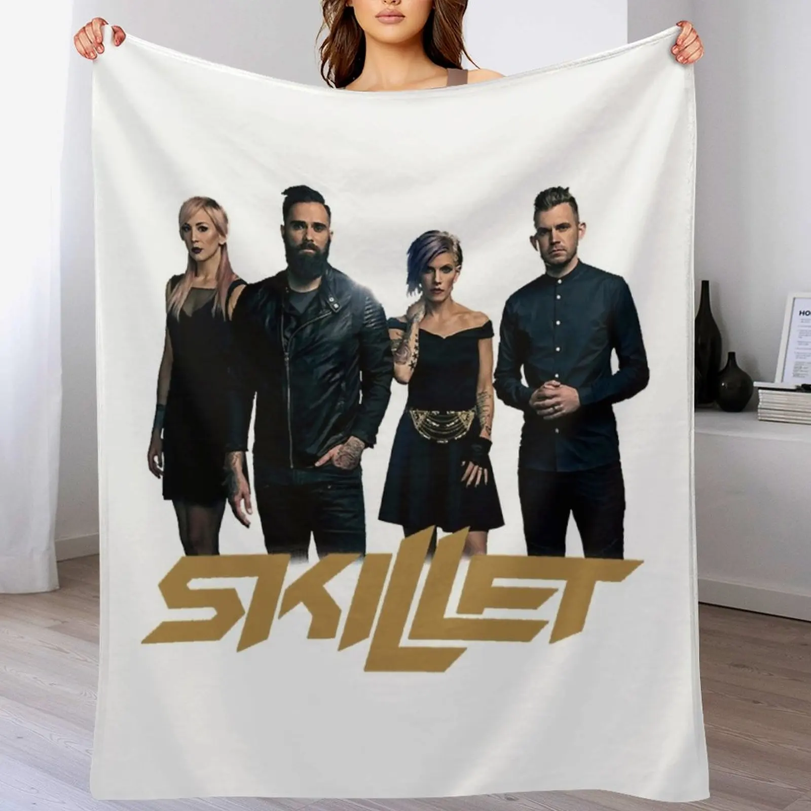 

skillet Throw Blanket Flannel Fabric Retros anime Cute Plaid Blankets