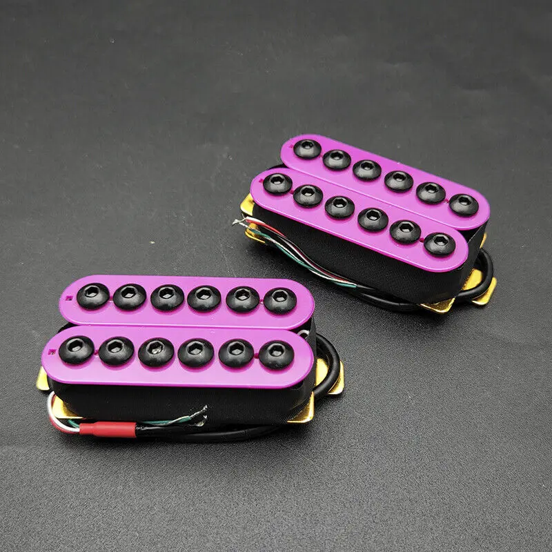 

A Set Adjustable Metal Double Coil Electric Guitar Pickups Humbucker Purple