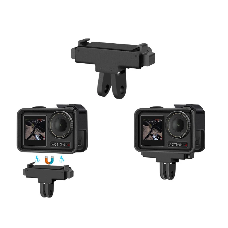Sport Camera Foldable Magnetic Holder For OSMO Action 5 Pro/4/3 Quick Release Adapter Extension Mount Base Accessories