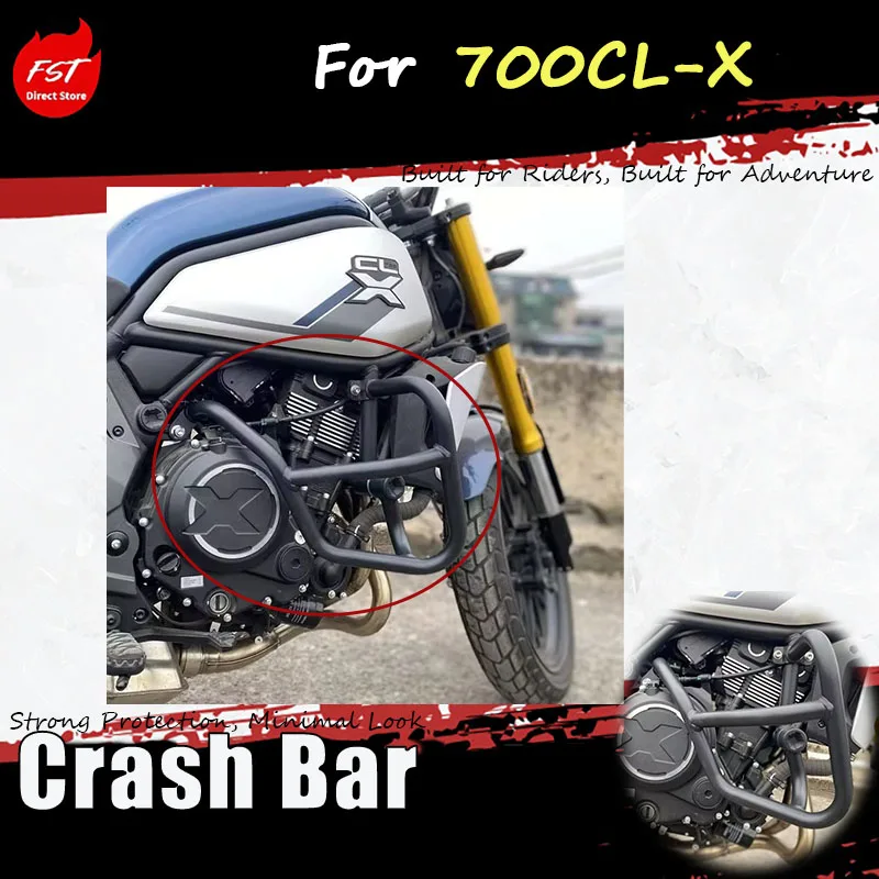 

Specialized bumper guard and crash protection accessories for 700CL-X, suitable for off-road and adventure motorcycles.