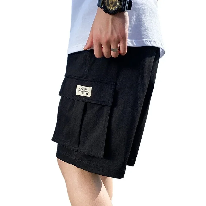 2025 Men's Multi Pocket Cargo pants Shorts, Casual Waist Drawstring Cargo Shorts For Summer, ropa hombre Shorts