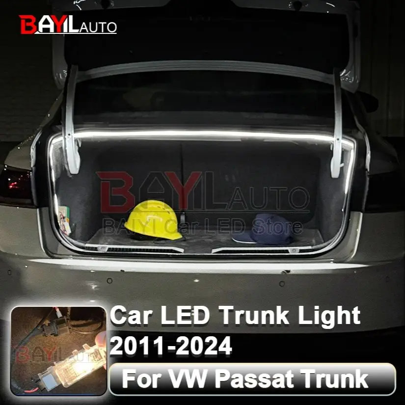 

Индивидуальный автомобильный светодиодный светильник багажника для VW Passat, багажный ящик, ночное освещение, приветственный свет, аксессуары для модификации салона автомобиля