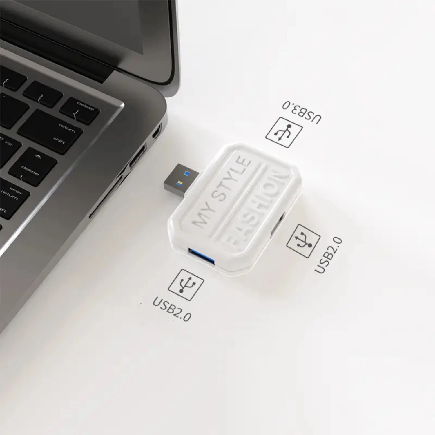 3 In 1 Aluminum USB C Hub USB Type C Hub Adapter Dongle Compatible For MacBook Pro Thunderbolt 3 USB-C Data