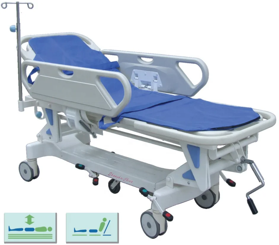 Adjustable Manual Hospital Medical Transport Stretcher Transfer