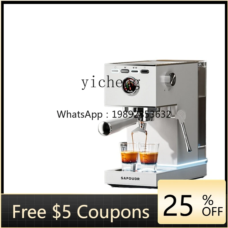 

Household Small Coffee Machine Semi-automatic Freshly Ground Concentrated Foam Steam