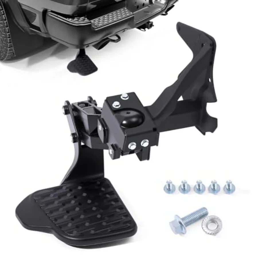 

Rear bed step for RAM 1500 20242026,aluminum, black, upgraded retractable bumper tailgate step, replaces 82216597AC, not for RH