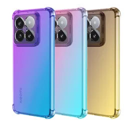 Shockproof Gradient TPU Case for Xiaomi 15 14 Ultra 14T 13T 13 Lite 12T Pro 11T Protective Cover Transparent Capa Fundas Coque
