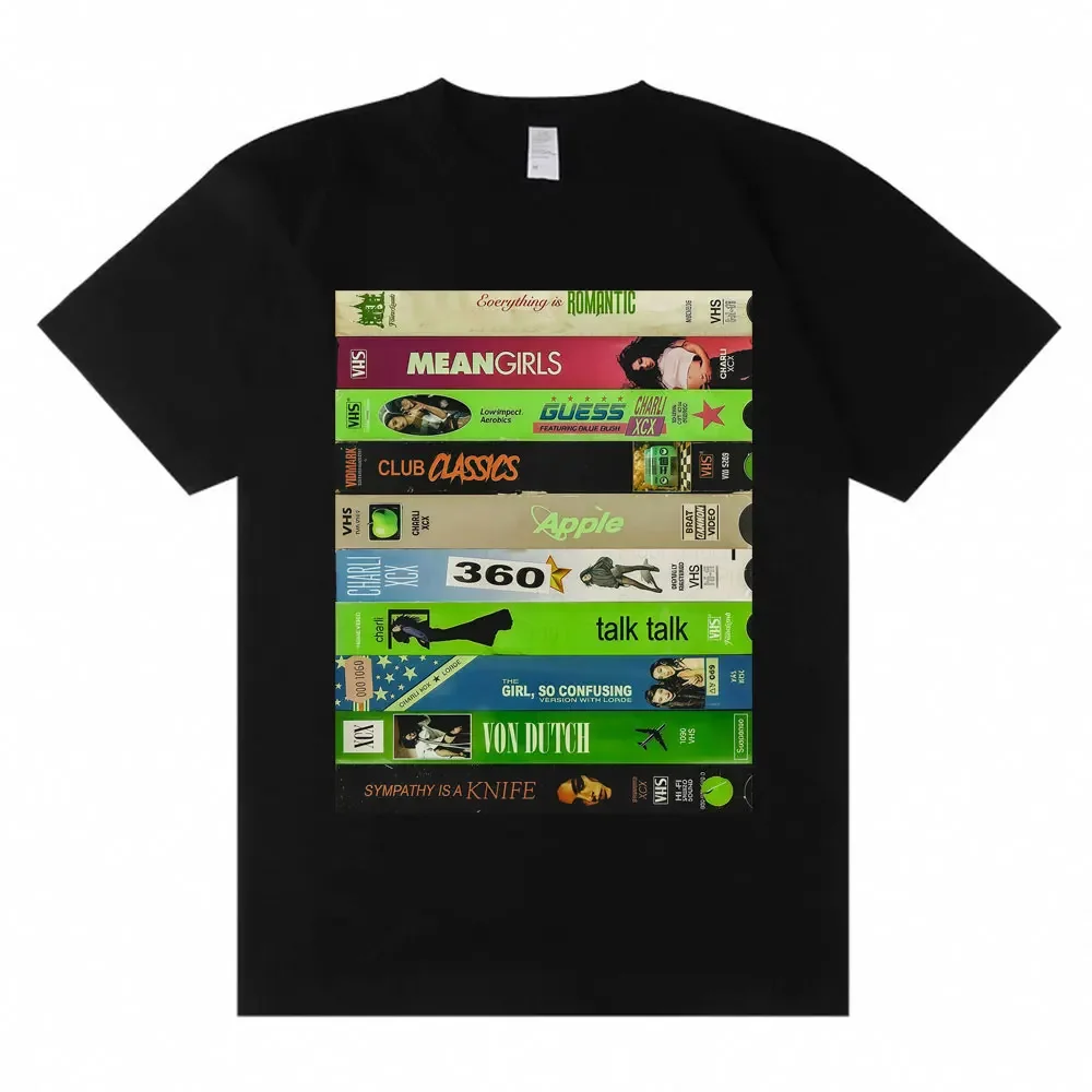 Charli XCX Bratalbum graphic T-shirt hip-hop retro style oversized fan gift streetwear