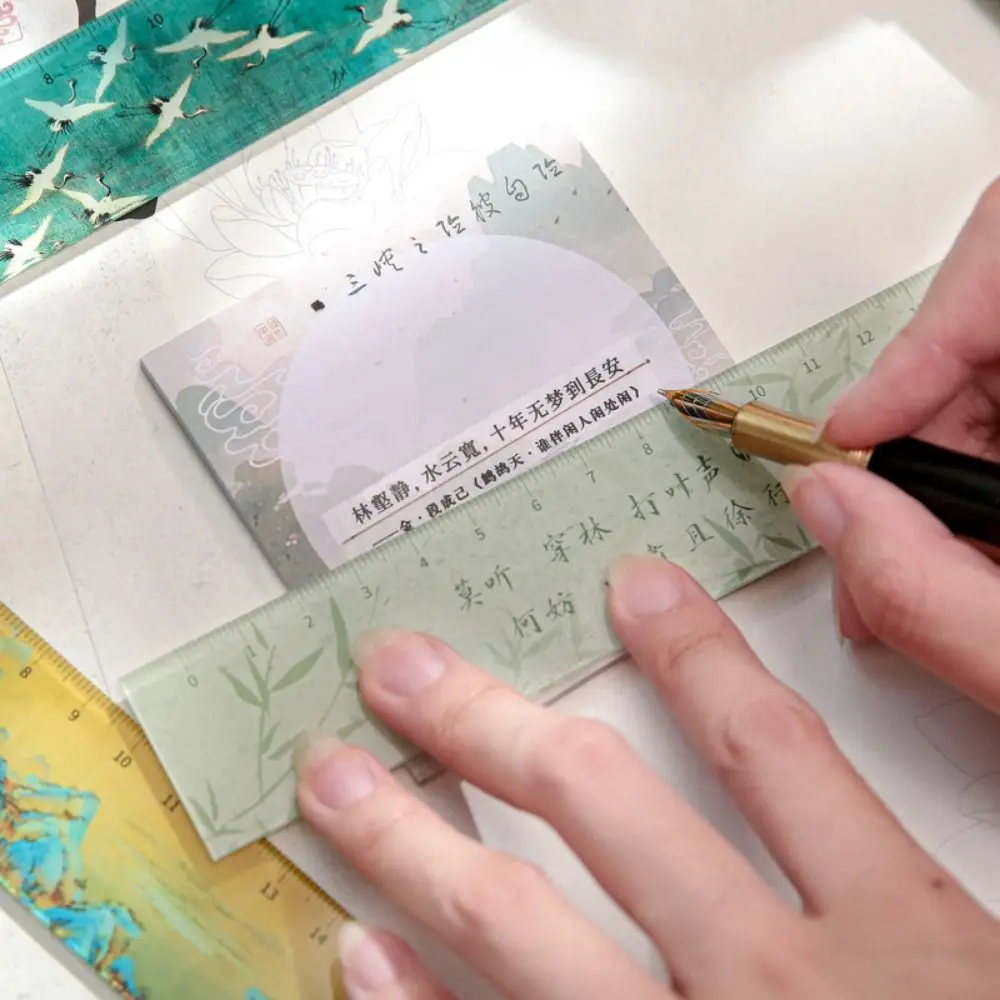 Multifunction 15cm Straight Ruler Creative Acrylic Math Drawing Ruler Dividing Ruler Stationery