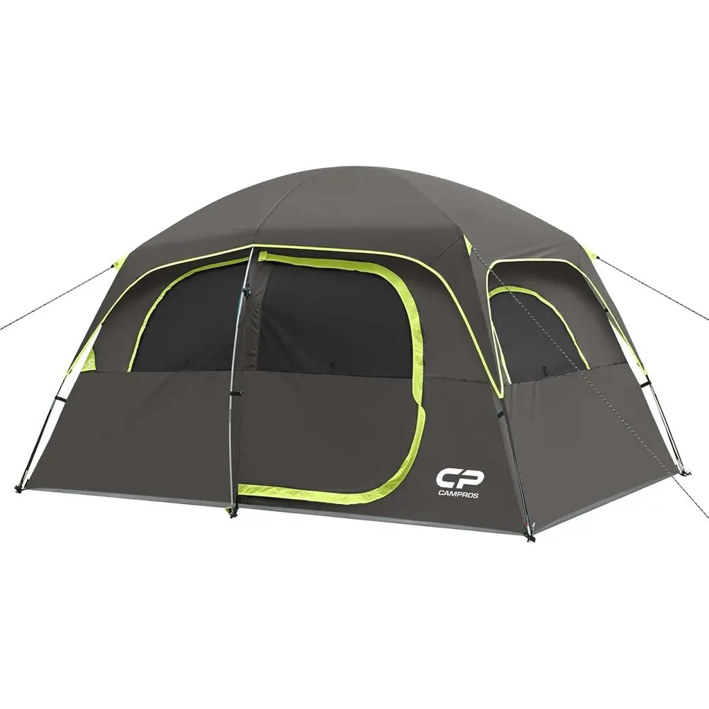 

All-Season 6-8 Person Dome Tent: Waterproof, Windproof, Large Mesh Windows & Door, Double Layer, Easy Setup, Top Rainfly, Carry