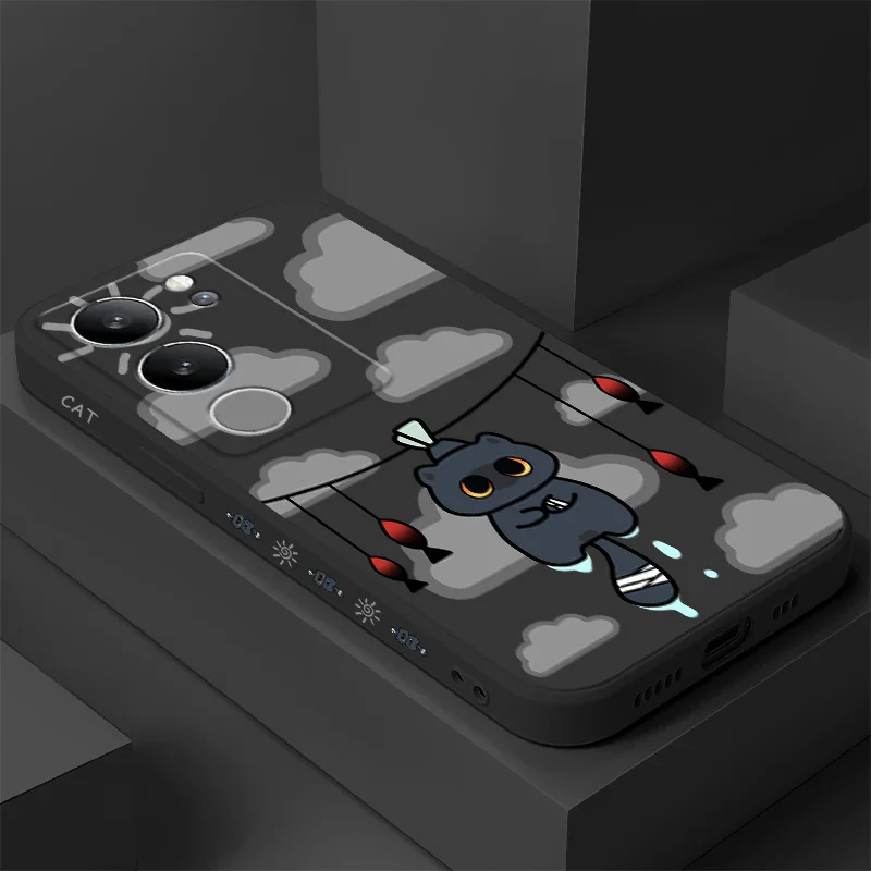 

Railway Cat Phone Case For VIVO V50 V40 V30 V29 V29E V27 V27E V25 V25E V23 V23E V21 V20 Y20 Y12 Y21 Y22 Y50 Y35 Y76 Pro 4G 5G