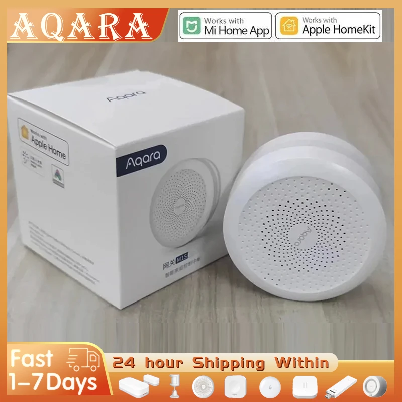 

Aqara M1S Hub Global Version ZigBee Wireless Smart Gateway For Alarm System Remote Monitor Control Work With HomeKit Mi home APP