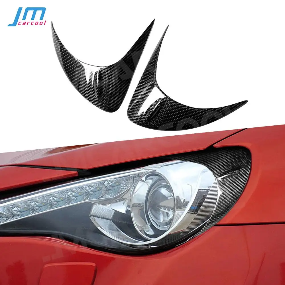 

Carbon Fiber Front Lamp Eyelids HeadLight Exterior Trim Cover Stickers For Toyota GT86 FT86 Subaru BRZ 2012-2016