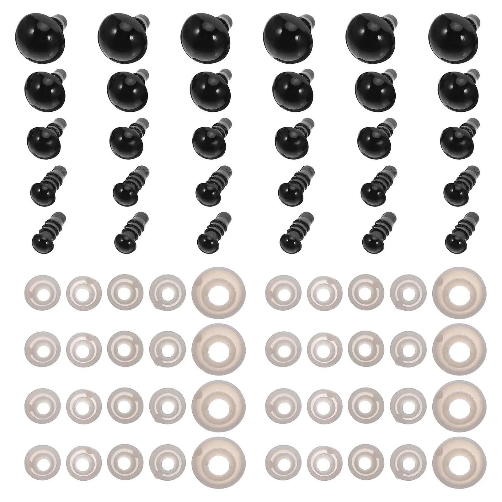 

500 шт. безопасных глазок для мягких игрушек, пластиковые глазки для рукоделия с шайбами для вязаных крючком медведей, кукол, аксессуары для глаз животных