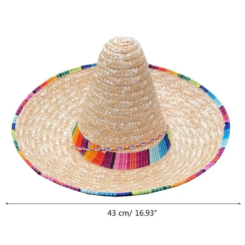 652f Chapeau fièvre mini Mexicains Sombrero Chapeau Paille Sombrero chapeau fête Sombrero
