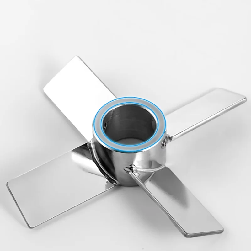 

Laboratory stainless steel inclined blade four-blade turboprop 4-impeller stirring rod blade head reactor