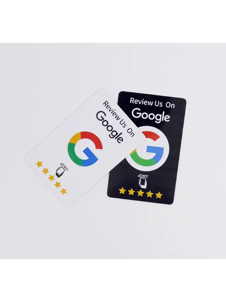 100 Stück Schwarze Google-Bewertungs-NFC-Karten NTAG215 Wiederverwendbar Premium Verschleißfest Matt-Finish Benutzerfreundlich Zeitsparend