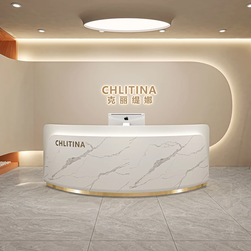 

Conference Reception Desk Counterdesk Clothing Hallway Reception Desk Vintage Executive Mostrador De Tienda Industrial Furniture